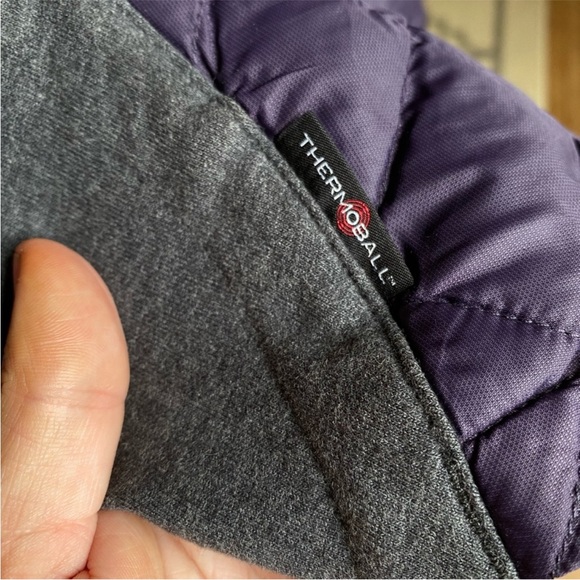 North‎ face endeavor thermoball quilted hybrid jacket grey/purple size small - Picture 8 of 13